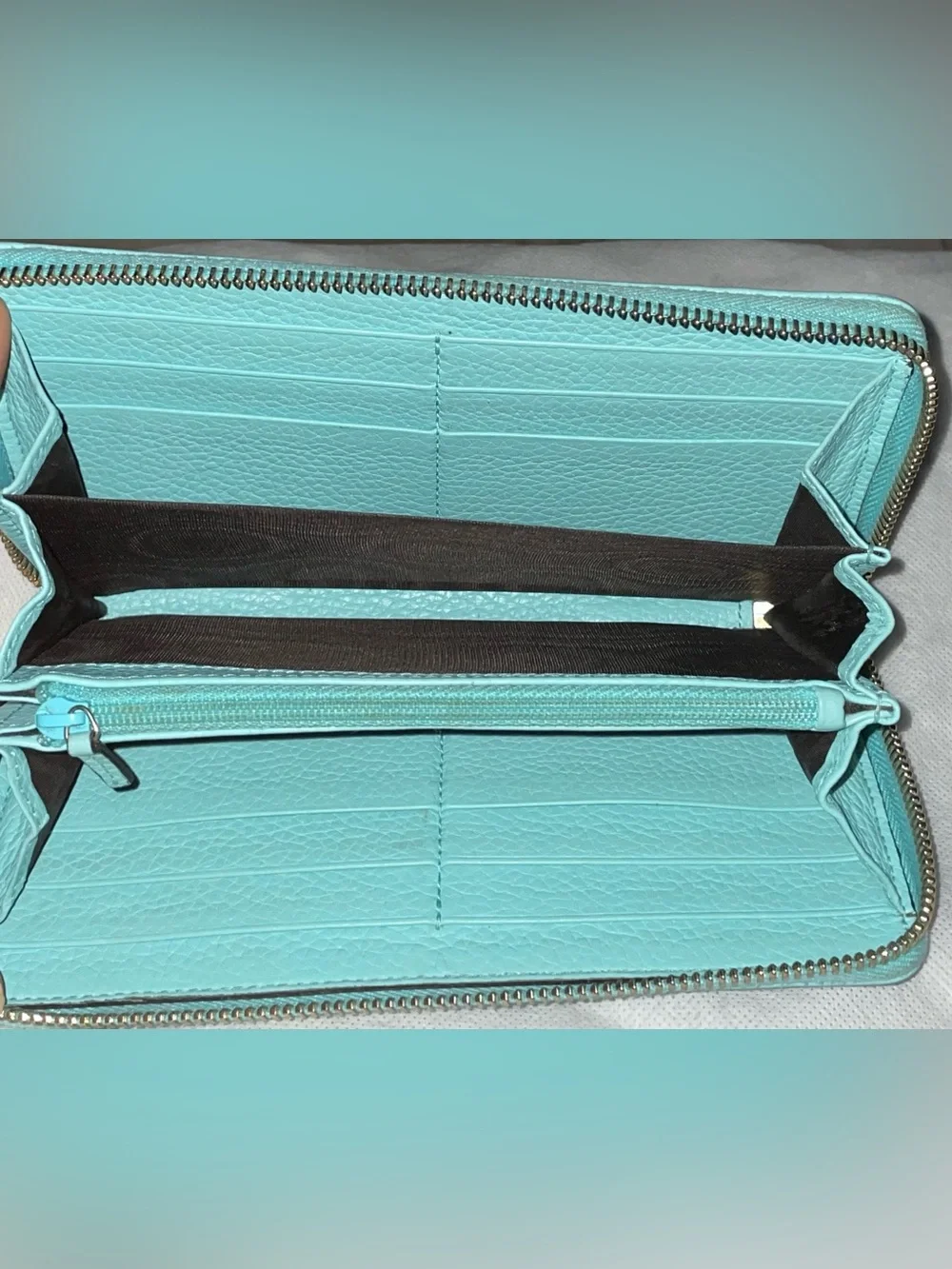 GUCCI BAMBOO TASSEL ZIP AROUND GREEN LEATHER CONTINENTAL LONG  WALLET - Picture 2 of 14